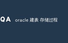 oracle 建表 存储过程