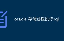 oracle 存储过程执行sql