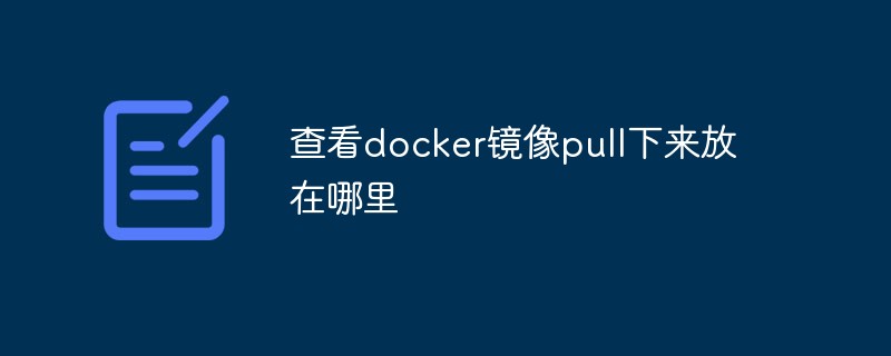 Docker 이미지를 가져와 배치하는 위치를 확인하세요.