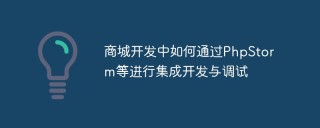商城开发中如何通过PhpStorm等进行集成开发与调试