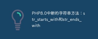 PHP8.0中新的字符串方法：str_starts_with和str_ends_with