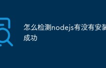 怎么检测nodejs有没有安装成功