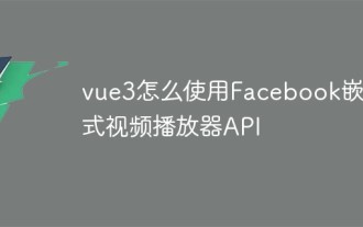 Comment utiliser l'API du lecteur vidéo intégré de Facebook dans vue3