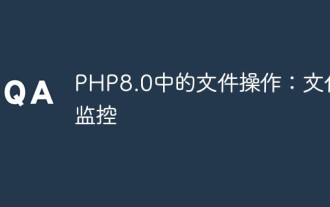 File operations in PHP8.0: file monitoring