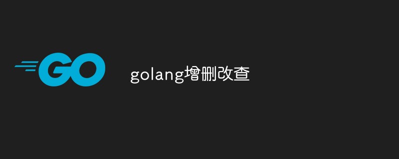 golang の追加、削除、変更、クエリ