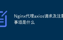 Nginx代理axios请求及注意事项是什么