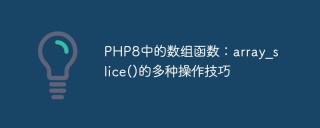 PHP8中的数组函数：array_slice()的多种操作技巧