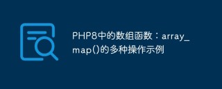 PHP8中的数组函数：array_map()的多种操作示例