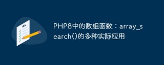 PHP8中的数组函数：array_search()的多种实际应用
