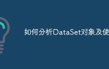 如何分析DataSet对象及使用