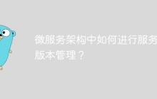 微服务架构中如何进行服务的版本管理？