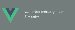 vue3中如何使用setup、 ref和reactive