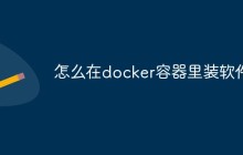 怎么在docker容器里装软件