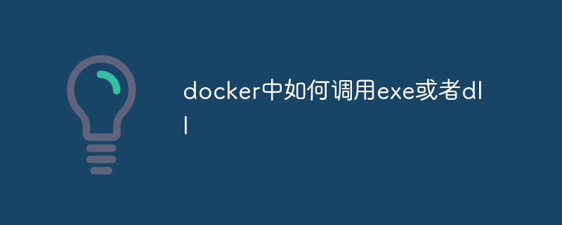 So rufen Sie exe oder dll im Docker auf