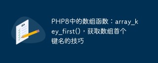PHP8中的数组函数：array_key_first()，获取数组首个键名的技巧