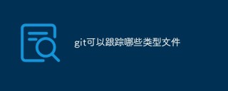 git可以跟踪哪些类型文件