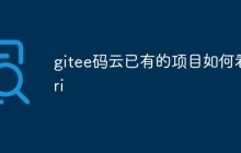 gitee码云已有的项目如何看uri