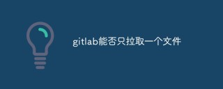 gitlab能否只拉取一个文件