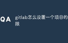 gitlab怎么设置一个项目的权限
