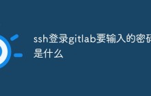 ssh登录gitlab要输入的密码是什么