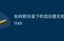 如何把目录下的项目提交到gitlab