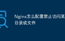 Nginx怎么配置禁止访问某个目录或文件