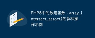PHP8中的数组函数：array_intersect_assoc()的多种操作示例