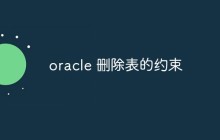 oracle 删除表的约束