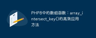 PHP8中的数组函数：array_intersect_key()的高效应用方法