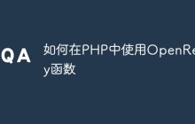 如何在PHP中使用OpenResty函数