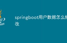 springboot用户数据怎么修改