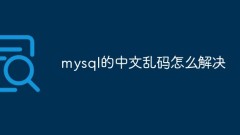How to solve the Chinese garbled characters in mysql
