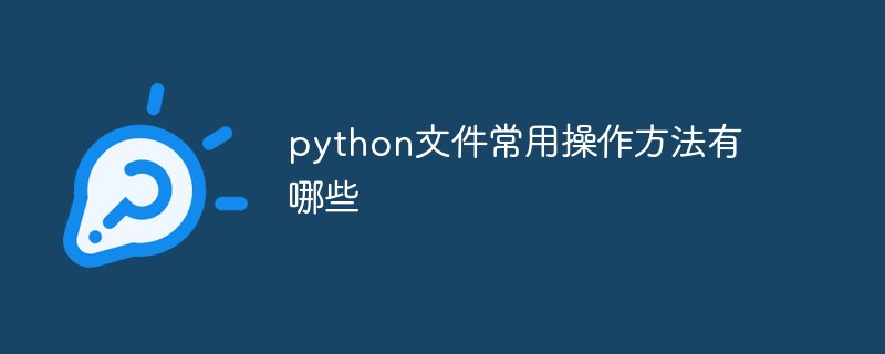 What are the common operations methods for python files?