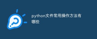 python文件常用操作方法有哪些