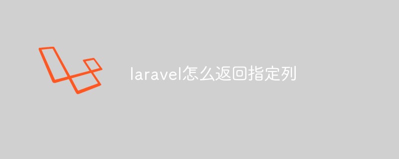 laravel怎么返回指定列
