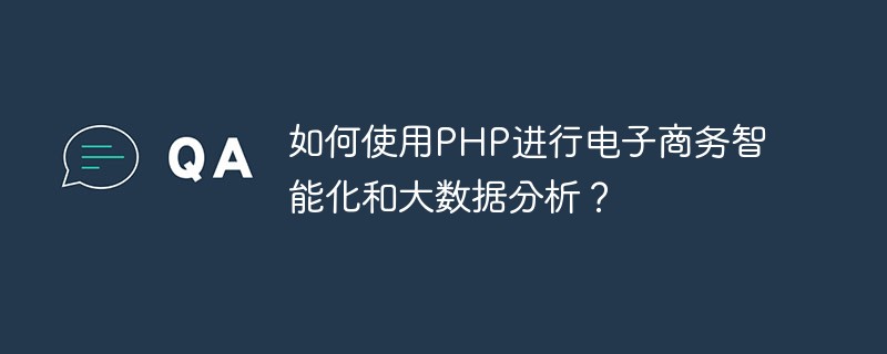 PHP を電子商取引インテリジェンスとビッグデータ分析に使用するにはどうすればよいですか?