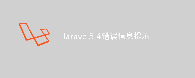 laravel5.4 error message prompt