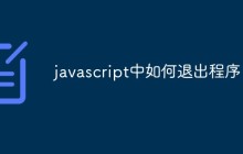 javascript中如何退出程序