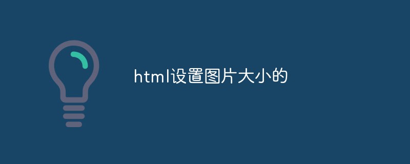 Html Set Image Size Front end Q A php cn