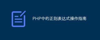 PHP中的正则表达式操作指南