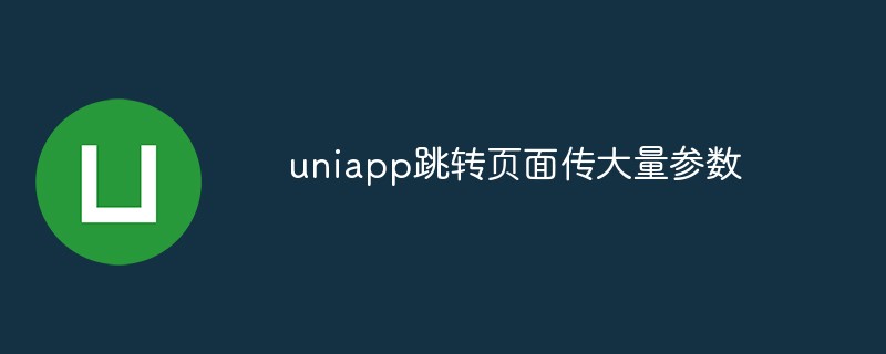 uniapp jump page passes a large number of parameters