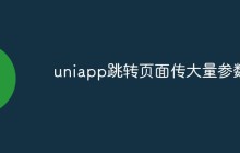 uniapp跳转页面传大量参数