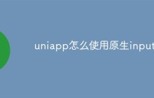 uniapp怎么使用原生input