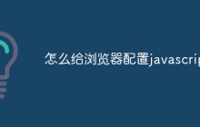 怎么给浏览器配置javascript