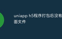 uniapp h5程序打包后没有页面文件