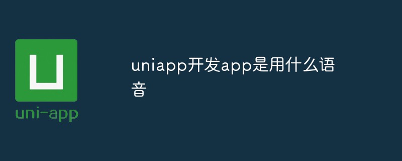 uniapp開發app是用什麼語音