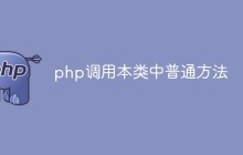 php调用本类中普通方法