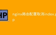 nginx路由配置取消index.php
