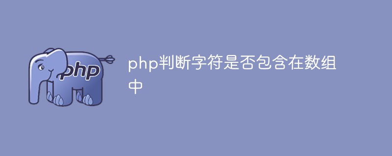 PHP는 배열에 문자가 포함되어 있는지 확인합니다.