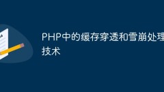 Cache penetration and avalanche processing technology in PHP